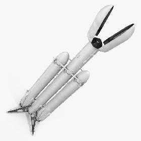 Space Heavy Rocket Rigged model